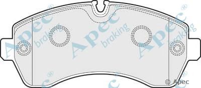 APEC BRAKING pad1514 -  Комплект тормозных колодок, дисковый тормоз
